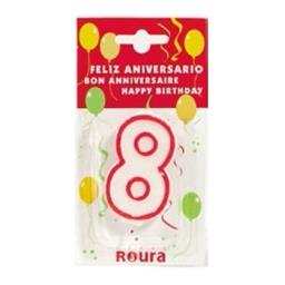 VELAS CIFRA ANIVERSARIO Nº 8