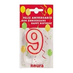 VELAS CIFRA ANIVERSARIO Nº 9