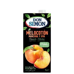 ZUMO MELOCOTON/MANZANA/UVA BRIK 1L