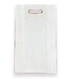 BOLSA PAPEL ASA TROQUE. 24X40+10 BLANCA