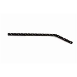 CAÑITA PAPEL FLEXIBLE NEGRA RAYAS 6X210 mm