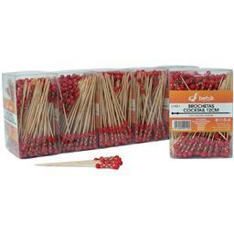 BROCHETA BAMBU 120MM ROJO