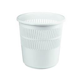 PAPELERA CALADA  BLANCA 12lt