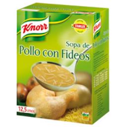 SOPA POLLO CON FIDEOS