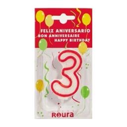 VELAS CIFRA ANIVERSARIO Nº 3