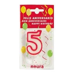 VELAS CIFRA ANIVERSARIO Nº 5